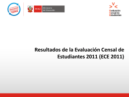 Evaluación Censal de Estudiantes (ECE