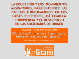 LAS COMUNIDADES ROMA Y LA EDUCACIÓN EN LA UE