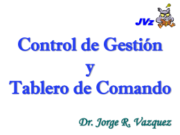 Clase 5 - Control de gestión Tablero de Comando