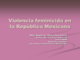 Violencia feminicida en la República Mexicana