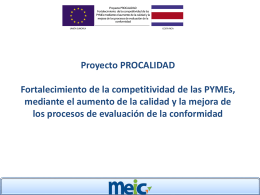 Presentación del proyecto PROCALIDAD