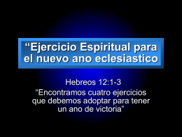 “Ejercicio Espiritual para el nuevo ano eclesiastico