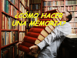 Qué debe contener una memoria?