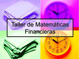 Taller de Matemáticas Financieras 2