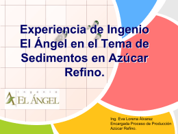 Experiencia de ingenio El Angel en tema de sedimentos
