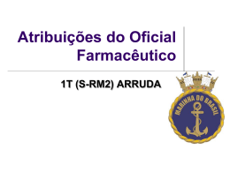 Atribuições do Farmacêutico nas forças armadas UFPA 2010