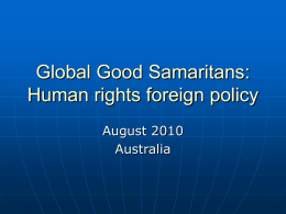 Global Good Samaritans: Human rights foreign policy