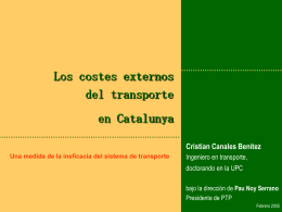 (I) Costes externos del transporte en Catalunya