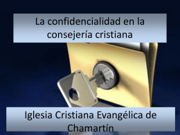 intimidad personal y familiar - Iglesia Cristiana Evangélica de