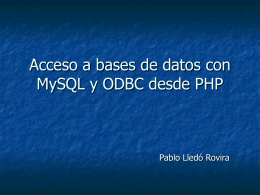 Acceso a OBDC con PHP