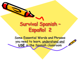 Survival Spanish - OCPS TeacherPress