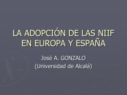 La Adopción de las NIIF en Europa y en España.