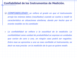 Confiabilidad de los Instrumentos de Medición.