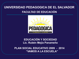 Plan Social Educativo Vamos a la Escuela 2009