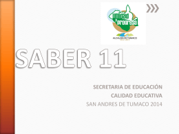 SABER 11 - Secretaria de Educación