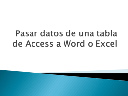 Pasar datos de una tabla de access a word