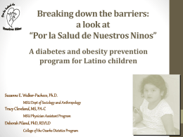 Breaking down the barriers: a look at *Por la Salud de Nuestros Ninos*