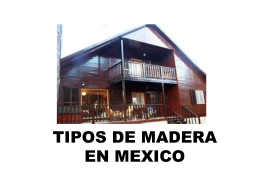 TIPOS DE MADERA EN MEXICO - Arq. José Gerardo Madero Nader