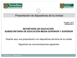 Nombre de la Unidad* - Secretaría de Educación de Tamaulipas