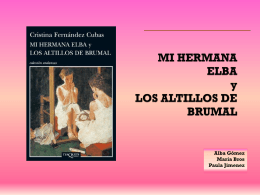 MI HERMANA ELBA y LOS ALTILLOS DE BRUMAL