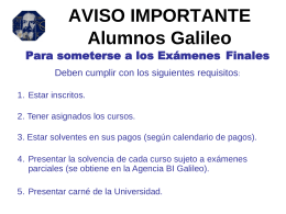 AVISO IMPORTANTE - Universidad Galileo