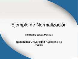 Ejemplo de Normalización - Beatriz Beltrán Martínez