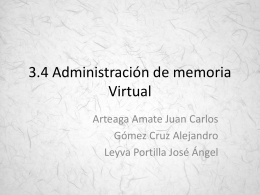 3.4 Administración de memoria Virtual
