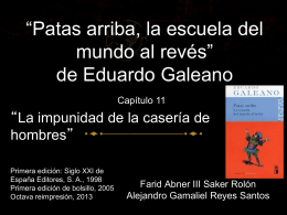 *Patas arriba, la escuela del mundo al revés* de Eduardo Galeano