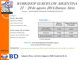 WORKSHOP EUROFLOW ARGENTINA 27 al 29 de Agosto Buenos