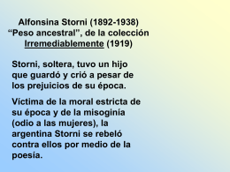 Alfonsina Storni (1892-1938) “Peso ancestral”