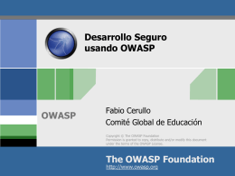 Descargar Slides Desarrollo Seguro OWASP