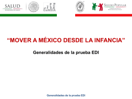 Generalidades de la prueba EDI - Hospital Infantil de México