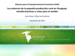 Los entornos de la pequeña producción rural en Paraguay
