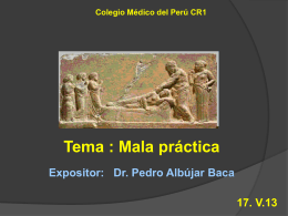 Mala Práctica - Dr. Pedro Albújar Baca
