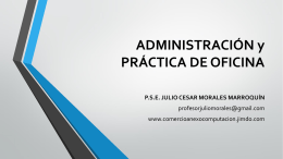 ADMINISTRACIÓN y PRÁCTICA DE OFICINA - Inicio