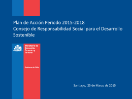 Plan de Acción 2015-2018 - Consejo Responsabilidad Social para
