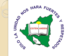 Presentación de CGTEN/ANDEN/Nicaragua