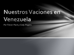 Nuestros Vaciones en Venezuela