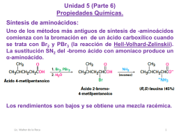 Unidad 5 (Biomoléculas, Aminoácidos P.6 2S 2015 USAC)