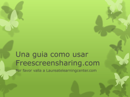 Una guia como usar Freescreensharing.com