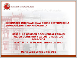 Presentación - Dra. María Luisa Conde Villaverde