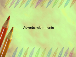 Adverbs with