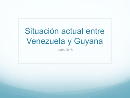 Situación actual entre Venezuela y Guyana