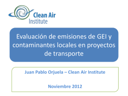 Evaluación de emisiones de GEI y contaminantes