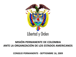 misión permanente de colombia ante la organización de los estados