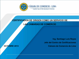 Certificado de Origen como un Servicio de las Camaras