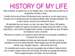 HISTORY OF MY LIFE