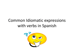 Common Idiomatic expession with verbs