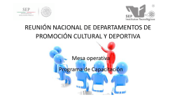 reunion nacional de departamentos de promosion cultural y deportiva