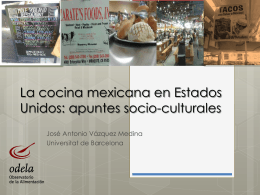 La cocina mexicana en Estados Unidos: apuntes